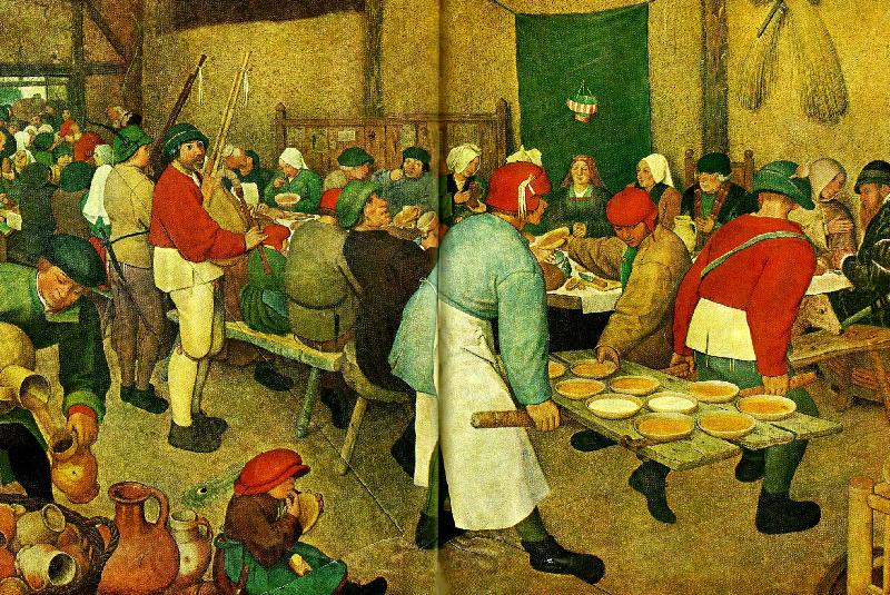Pieter Bruegel flamlandskt bondbrollop, Norge oil painting art